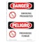 Signmission OSHA Danger Sign, Smoking Prohibited Bilingual, 14in X 10in Decal, 10" W, 14" L, Bilingual Spanish OS-DS-D-1014-VS-1575 - alternate 1